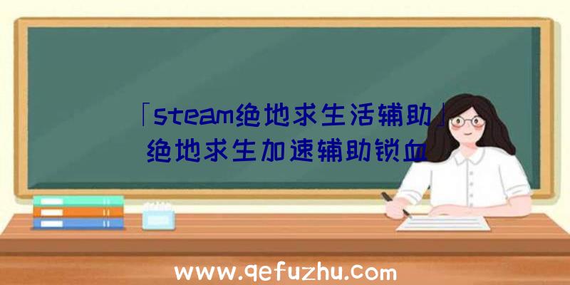 「steam绝地求生活辅助」|绝地求生加速辅助锁血